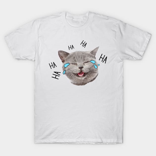 vintage-cat-ha ha ha T-Shirt by soorney